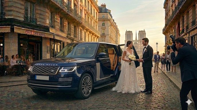 Range Rover Autobiography + mariés à Paris