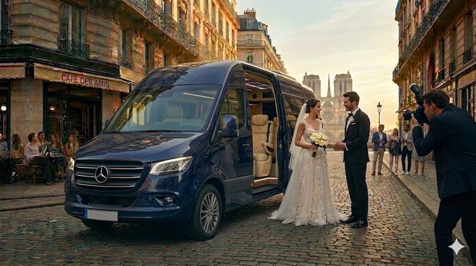 Mercedes Sprinter + mariés à Paris